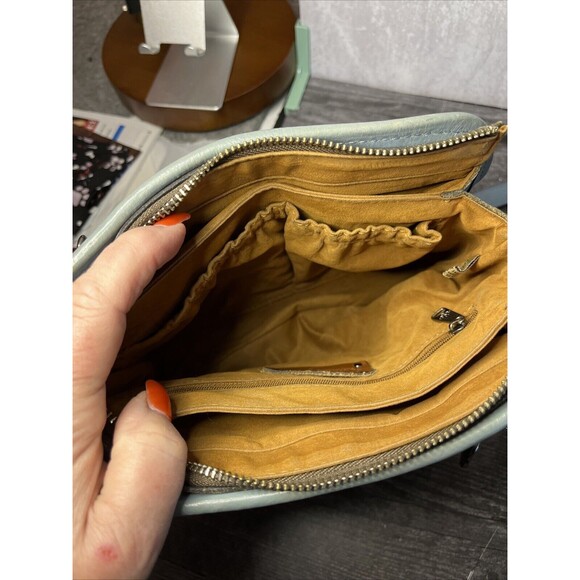 Patricia Nash Women's SMALL PARIS SATCHEL Slate Blue Preowned - Picture 8 of 15